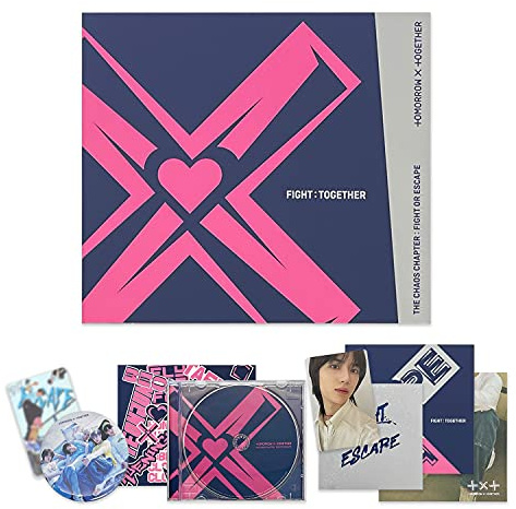 TXT The 2nd Album Repackage - THE CHAOS CHAPTER : FIGHT OR ESCAPE [ FIGHT:TOGETHER ver. ] Diary Post Card + Photobook + CD-R(Jewel Case) + Photo Card + Sticker + Mini Poster