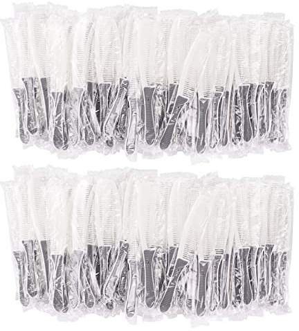 Peignes En Vrac, Exquis Et Durables, Emballés Individuellement, Peignes Jetables En Vrac, Adaptés Pour Les Hôtels, Les Abris, Les Personnes Sans Maison, Les Maisons De Retraite (200 Pièces, Gris)