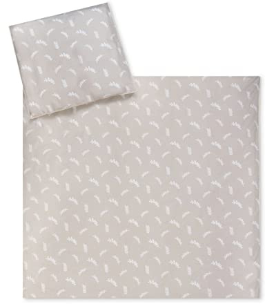 Julius Zöllner Bettwäsche Organic 80x80+35x40 Zweige taupe