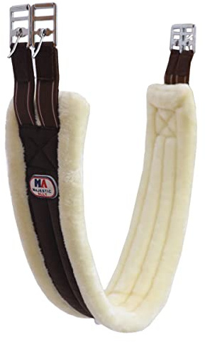 Majestic Ally Mink fleece vadderad omkrets med kraftiga elastik och rostfritt stål hårdvara brun -107 cm, 112 cm, 117 cm, 122 cm och 127 cm (48 tum, brun)