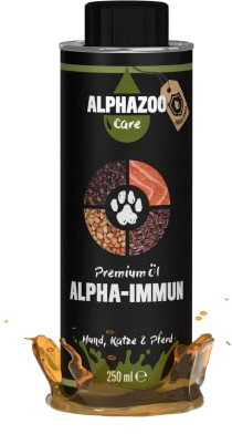 alphazoo Alpha‑Immun Premium Immunsystem Futteröl für Hunde 250 ml – 100 % natürlich, mit Omega‑3, Vitamin E & pflanzlichen Ölen, unterstützt Haut, Fell & Abwehrkräfte für besseres Wohlbefinden