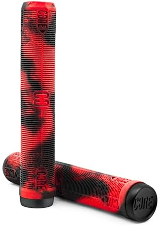 CORE Pro Lenkergriffe, weiche 170 mm Lange Fahrradgriffe für Stunt-Scooter, BMX, MTB (Skinny – Lava, 170 mm)