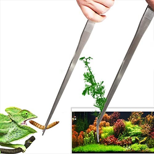 Pack of 2, 18.9'' Extra Long Thickened Stainless Aquarium Tweezers