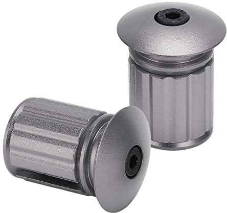 BORDSTRACT Universal Bike Bar End Plugs | 18-20mm 1Pr | Aluminum Alloy | Locking Grip Handlebar Caps | For BMX MTB Mountain Bikes, Safety Protection, 18-20mm Inner Diameter Fit