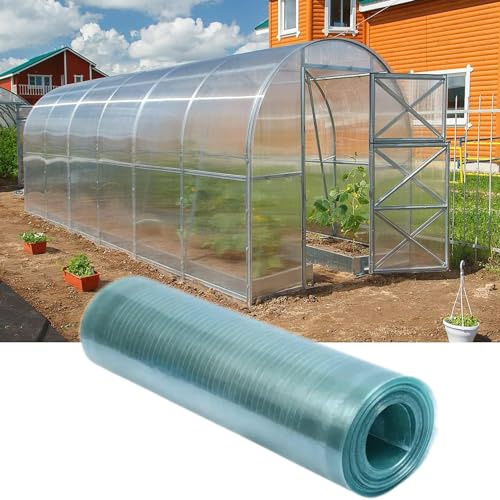 Hoja de Policarbonato para Techos,Placa de Invernadero Transparente,Panel de Fibra de Vidrio 0,8mm,Cubiertas de Techo Aislamiento a Prueba de Lluvia,para Jardín Al Aire Libre (0.7x5m)