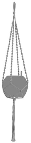 Lechuza-Zubehör Makramee-Aufhängung Boho 120 cm grau aus Baumwolle | 13936