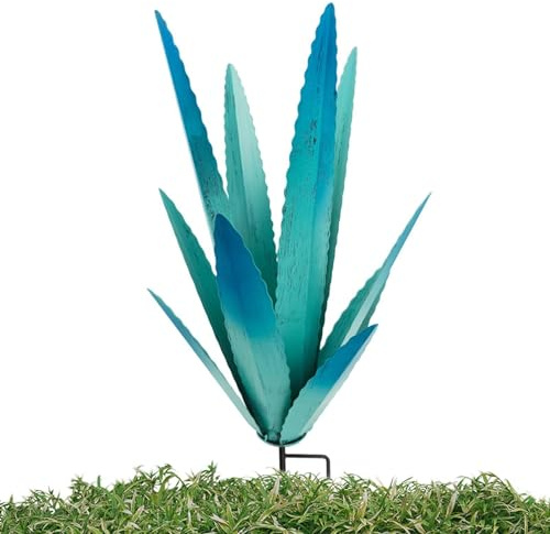 Plantas de Metal de Agave para Patio, decoración del hogar, Figuras de decoración al Aire Libre | Escultura de Planta de Agave de Metal | Estacas de decoración del hogar | Decoración del