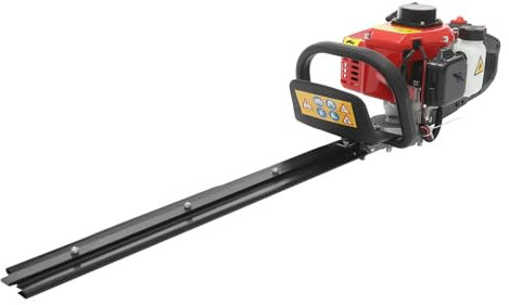 Tagliasiepi professionali a benzina, lunghezza di taglio 56 cm, spessore di taglio 28 mm, 2 tempi, cilindrata 22,5 cc, 650 W, doppia lama, tagliasiepi a benzina, manico girevole a 180°