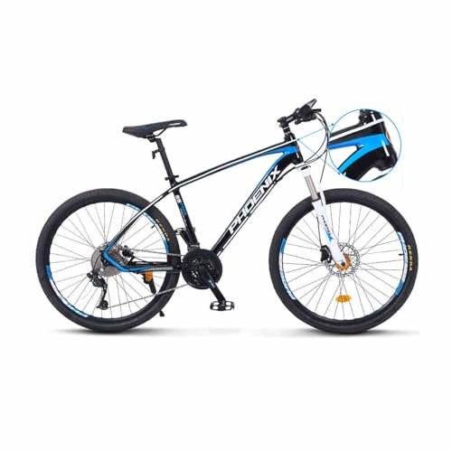 JUSKAQZYI Mountainbike für Männer Und Frauen Aluminium-Fahrrad Mit 33-Gang-Schaltung Doppelte Scheibenbremse, Stoßdämpfendes Cross-Country-Rennrad(Style1,27.5'')