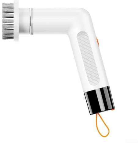 ZAMETTER Mini cepillo de limpieza eléctrico compacto versátil y potente herramienta de limpieza para baño y ducha limpiador (blanco)