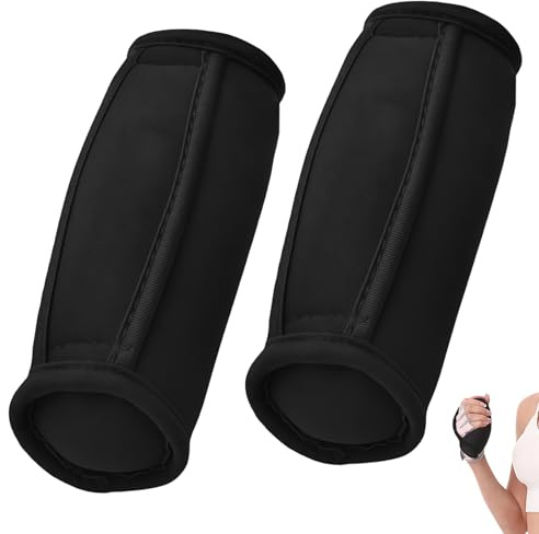LEKEFETO Set di manubri morbidi con cinturino da polso, set di pesi a mano, manubri per aerobica, pilates, yoga, 1 libbre (set da 2/una coppia) – nero