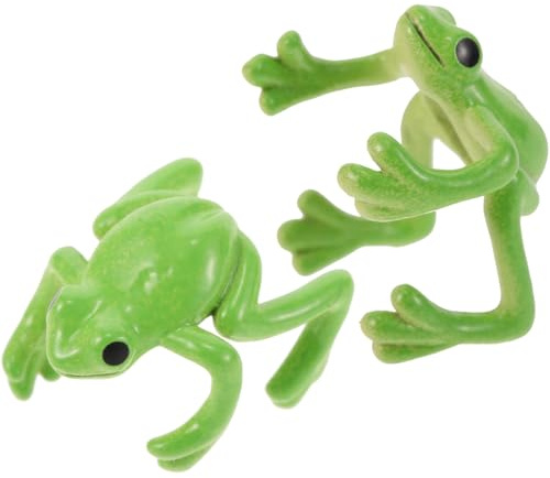 FRCOLOR 2 Stück Non piercing Frosch Ohrclips für Damen und Mädchen Cartoon Tier Ohrmanschetten Langlebige Modische Knorpelclip Ohrringe ohne Ohrloch Niedlicher Frosch Schmuck für Alltag
