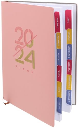 COHEALI 2024 A5 Tagesplaner Kalender 365 Tage Jahresplaner Notizbuch Für Büro Und Schule Academic Planner Organizer Und To Do Liste Für Studenten Und Berufstätige