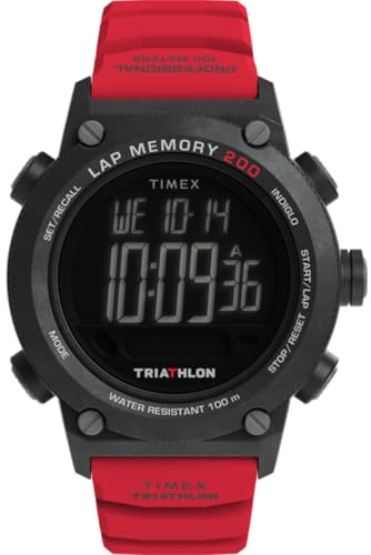 Timex Men's Triathlon 200 Lap 44mm Silicone Strap Watch