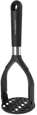 Homoyoyo Presse-purée Pliable Noir Ergonomique Nylon pour Pommes de Terre Fruits et Aliments Gain de Place avec Poignée Pliable Suspension Résistant Chaleur pour Usage Domestique et Voyage