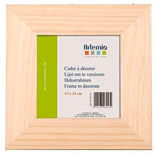 Artemio Cadre Photo en Bois, 13cm x 13cm, Bois, Beige, 21 x 1 x 21 cm