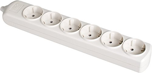 SOLERA 8006 - Regleta/Base múltiple sin Cable de 6 enchufes, Color Blanco
