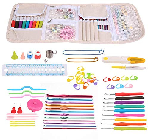 Häkelset Mit Etui Ergonomischer Stricksets Griff Nadel Häkelnadeln Näh- Und Strickwerkzeug-Set Strickzubehör Für Strickprojekte