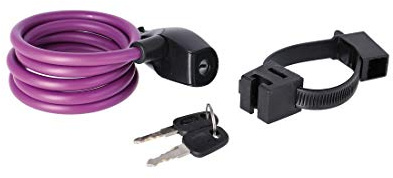 AXA Resolute 8-120 Kabelschloss – Länge 120 cm – Sicherheitsstufe 3 – inkl. Halterung – Royal Purple