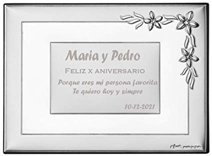 Curia Grabador Placa Conmemorativa. Regalo Aniversario Personalizado, Regalo cumpleaños. Placa Recuerdo Homenaje grabada