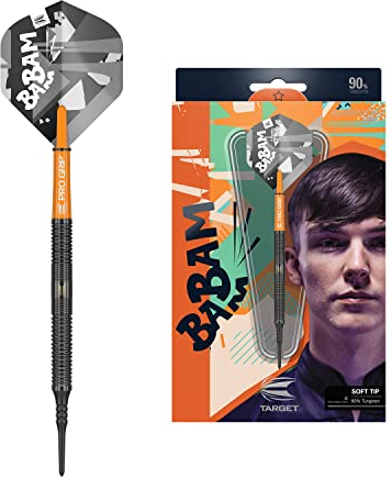 Target Darts Bradley Brooks G1 90% Tungten Darts, 18G Soft Tip Dart Set, Professional Dart Sets, Pixel Tip, Electronic Soft Tip Darts Set