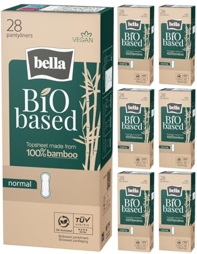 bella BiO based Slipeinlagen Long 132 Stück – Bambus & Baumwolle | Parfümfrei und vollständig frei von mit elementarem Chlor gebleichten Rohstoffen - 6 x 22 Stück