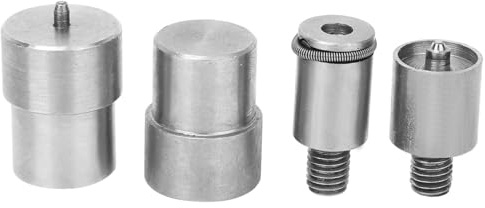 Prensa de Remaches, 7 × 5 × 3, 4 Uds., Molde de Botón a Presión, Kits de Repuesto de Acero Inoxidable Plateado para 651 633 831