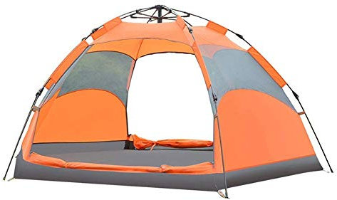 RajoNN Campingzelt, Garten-Tipi, 3–5 Personen, doppelschichtiges Te, automatische Geschwindigkeit, offenes 6-Eck-Zelt, wild, geeignet für Frühlingsreisen, Übernachtung im Freien, 230 x 160 x 130 cm