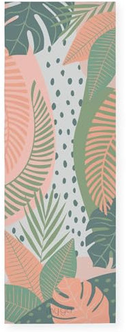 Myga Yogamatte | 6 mm Dicke | Rutschfest & Leicht zu tragen | Ideal für Yoga, Pilates, Meditation & Fitnessübungen | 173 cm x 61 cm | Palmen Design
