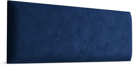 Muralo Pannello Imbottito da Parete Magic Velvet - 90x30 cm, Blu scuro | Cuscino da parete trapuntato in velluto, effetto 3D, montaggio a parete con colla, ideale come testiera del letto o schienale