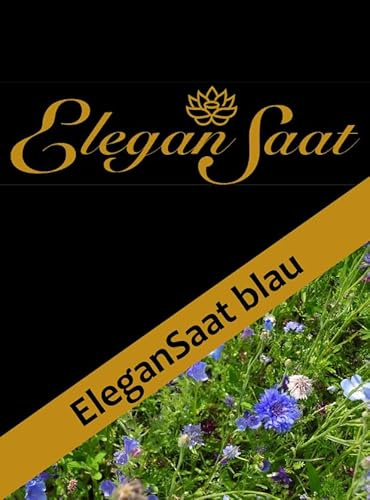 EleganSaat Blau, Einjährige Blühmischung, Saatgut, Blumensamen von 17 blühfreudigen Arten, für 10 m²