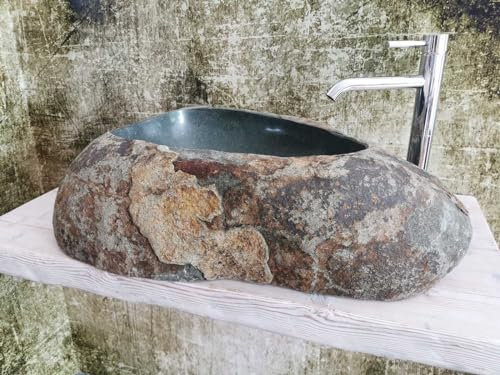 Lavello bagno grande in pietra Formato XXL Misura 80x53x20cm FOTO REALI DEL LAVANDINO lavabo da bagno lavabo bagno d'appoggio