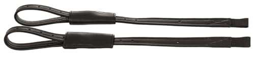 NETPROSHOP Mono Steigbügelriemen Leder schwarz oder braun Größe 60 oder 70, Groesse:60, Farbe:Schwarz