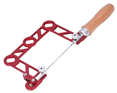 KIMISS Mini Scie à Chantourner Manuelle en Forme de U : Scie à Bois de qualité Supérieure avec Poignée Ergonomique en Bois, Idéale pour Les Bijoutiers et Le Traitement des Métaux (3