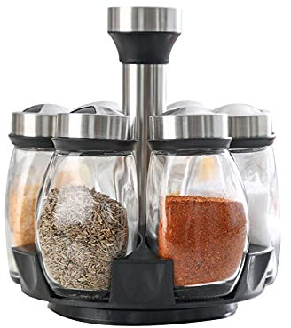 CZBAOLHUD Wholesale Cruice Jar Rotating Base Seasoning Bottle 7 Piece Set Kitchen Supplies Seasoning Jar Combo Set Cruet Bottle
