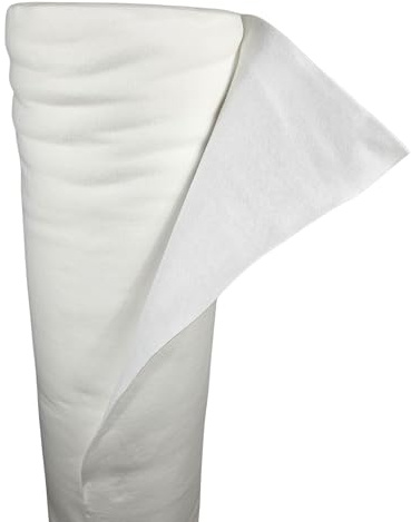 EraGreen Premium Bastelfilz 1,5m Br. - 3mm Filz zum Basteln - Dekostoff Filzstoff Filzrolle weiß (Meterware)
