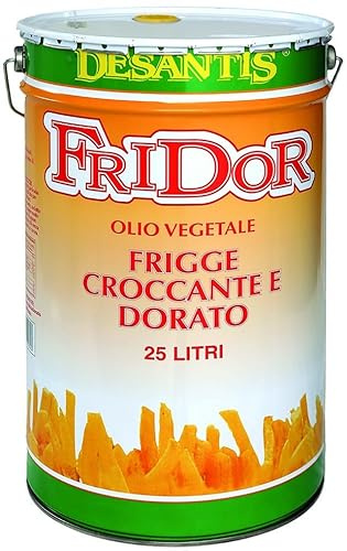 Fridor Olio Vegetale per Frittura, Croccante e Dorato, 25 Litri