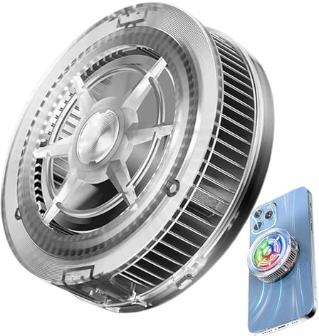 Ventilatore Raffreddamento Telefono - Dissipatore Magnetico per Cellulari - Ventilatore USB a Semiconduttore con Luce RGB per e Sessioni Prolungate