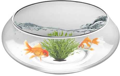 Glaskål | platt påskliljsskål | klar rund inomhusblommor suckulent fiskglas för bordsdekoration bröllop festlig