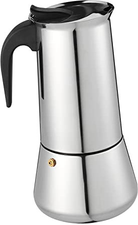 STOBAZA 1pezzi Caffettiera in Acciaio Per Persone Filtro Bollitore Per Espresso Portatile Design Semplice e