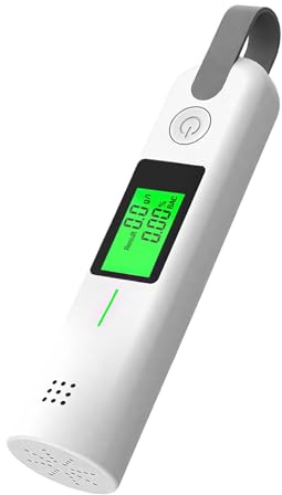 liiyiela Breathalysers, Breathalyzer, Professional Alcohol Tester With Hd Lcd Display With 2nd Generation Asic Smart Chip Technology, Alcohol Testing Kits（White）