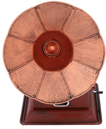 plplaaoo Phonographe Vintage en Fer, décoration de Haute qualité, Fabrication exquise, modèle de Gramophone Antique pour Table de Bureau à Domicile