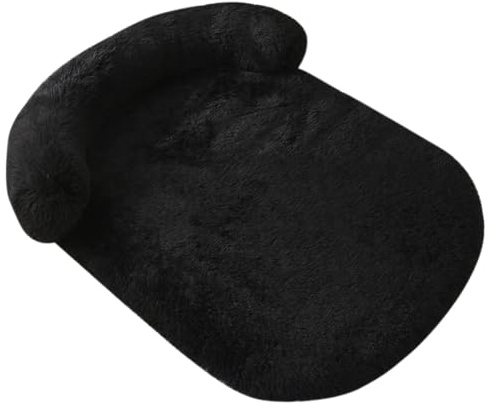 HotYou Hundebett, Hundesofa, Hundekissen, Hundekörbchen mit Kissen Abnehmbar und waschbar rutschfeste Unterseite, Wasserdichtes Innenfutter für 1-50KG Hunde,Schwarz,S 65 * 50 cm（<7.5KG）