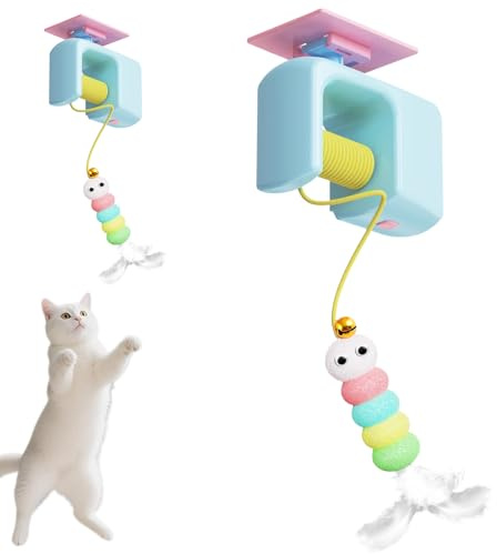 Katzenangel Spielzeug - Ausziehbare Interaktive Katzenspielangel Mit Stabiler Stange | Katzenspielzeug Für Bewegung, Training, Unterhaltung Zuhause, Garten, Balkon, Spielspaß, Geschenk Für Ka