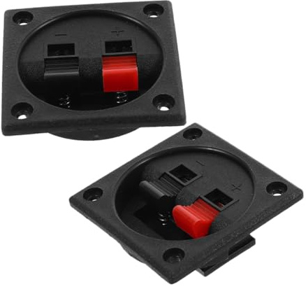 VANZACK Terminali per Altoparlanti Quadrati 2 Pezzi Morsetto a Vite Connettore Cavo Audio per Home Theater Eventi e Locali Musicali