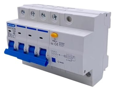 Disjoncteur Différentiel 4P, Interrupteur Pneumatique, Usage Domestique Triphasé 380 V, 10-63 A(6A)
