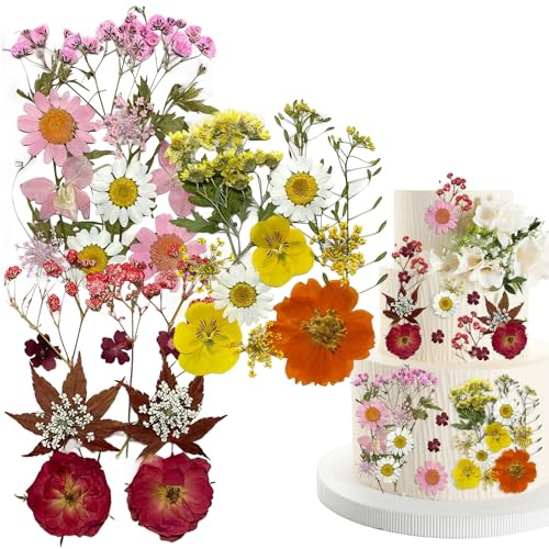 36PCS Wildflower Cake Toppers,Color Wildflower Decor Baby In Bloom Wedding Birthday Baptism Party Topper Flower Arrangements
