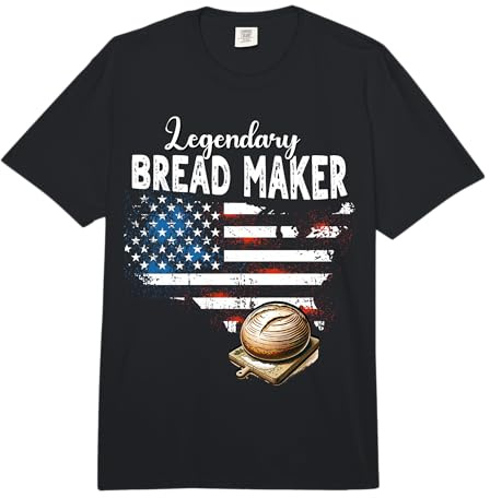US Flag Bread Maker Comfort Colors Adult Heavyweight T-Shirt