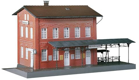 Faller Stazione ferroviaria Waldbrunn Modellino con 82 Pezzi 240 x 125 x 135 mm I Modelleisenbahn Accessori H0 Costruzione I Modelleisenbahn H0 Stazione Ferroviaria