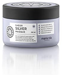 Maria Nila Sheer Silver Haarmaske, Neutralisiert goldene Nuancen, violette Pigmente verleihen einen kühlen Ton, 100% vegan, Sulfat & Parabenfrei 250ml
